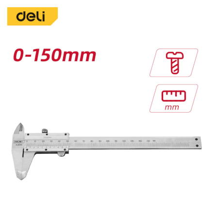 เวอร์เนียร์ DELI EDL92150-YL-01 สแตนเลส 6นิ้ว สีเงิน_8